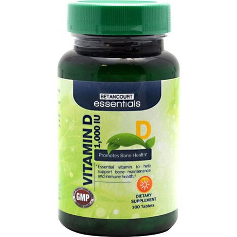 Betancourt Nutrition Betancourt Essentials Vitamin D - 100 Tablets - 857487003884