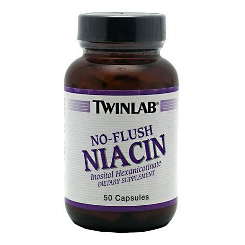 TwinLab No-Flush Niacin - 50 Capsules - 027434020619