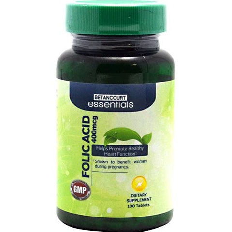 Betancourt Nutrition Betancourt Essentials Folic Acid - 100 Tablets - 857487003907