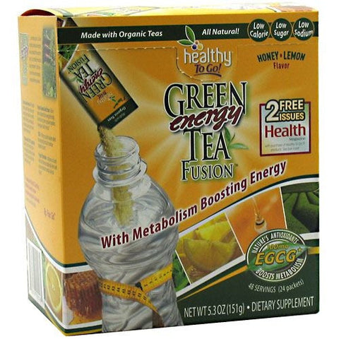 Healthy To Go! Green Tea Fusion - Honey Lemon - 24 Packets - 850197001164