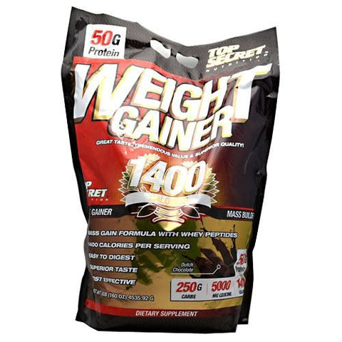 Top Secret Nutrition Weight Gainer 1400 - Dutch Chocolate - 10 lb - 858311002615