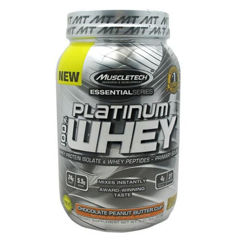 MuscleTech Essential Series 100% Platinum Whey - Chocolate Peanut Butter Cup - 2 lb - 631656705058