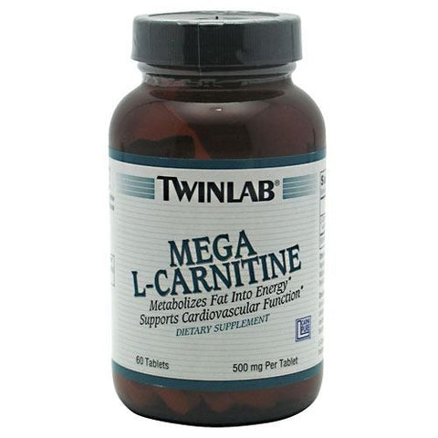 TwinLab Mega L-Carnitine - 60 Tablets - 027434001830