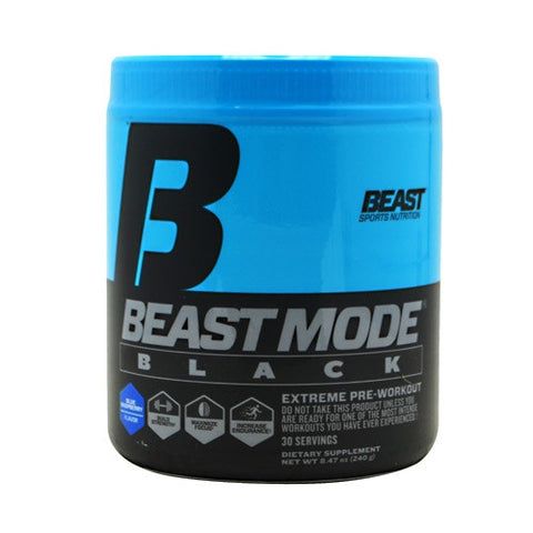 Beast Sports Nutrition Black Beast Mode Black - Blue Raspberry - 30 Servings - 631312799612