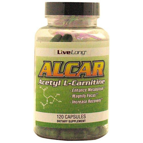 Live Long Nutrition Alcar Acetyl L-Carnitine - 120 Capsules - 798304077506