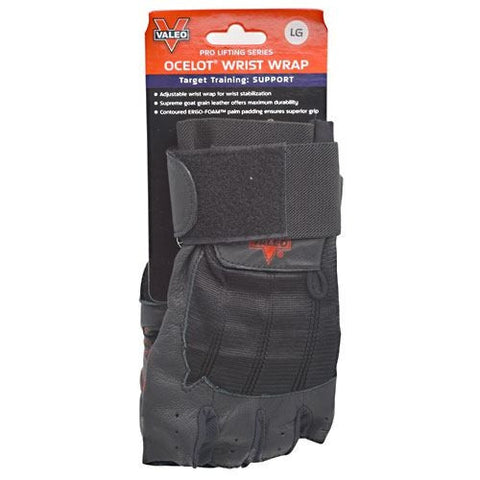 Valeo Ocelot Wrist Wrap Glove Black - S -   - 736097002220