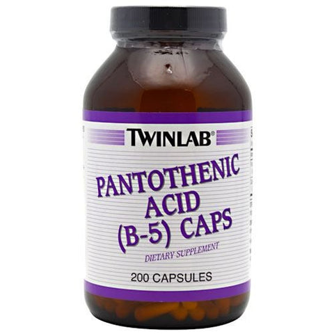 TwinLab Pantothenic Acid (B-5) Caps - 200 Capsules - 027434006460