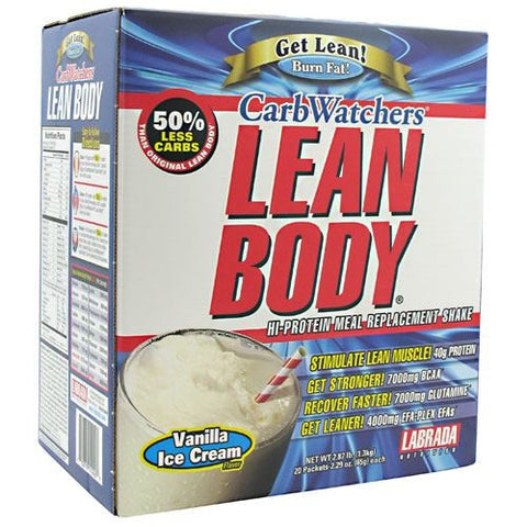Labrada Nutrition Carb Watchers Lean Body - Vanilla Ice Cream - 20 ea - 710779112407